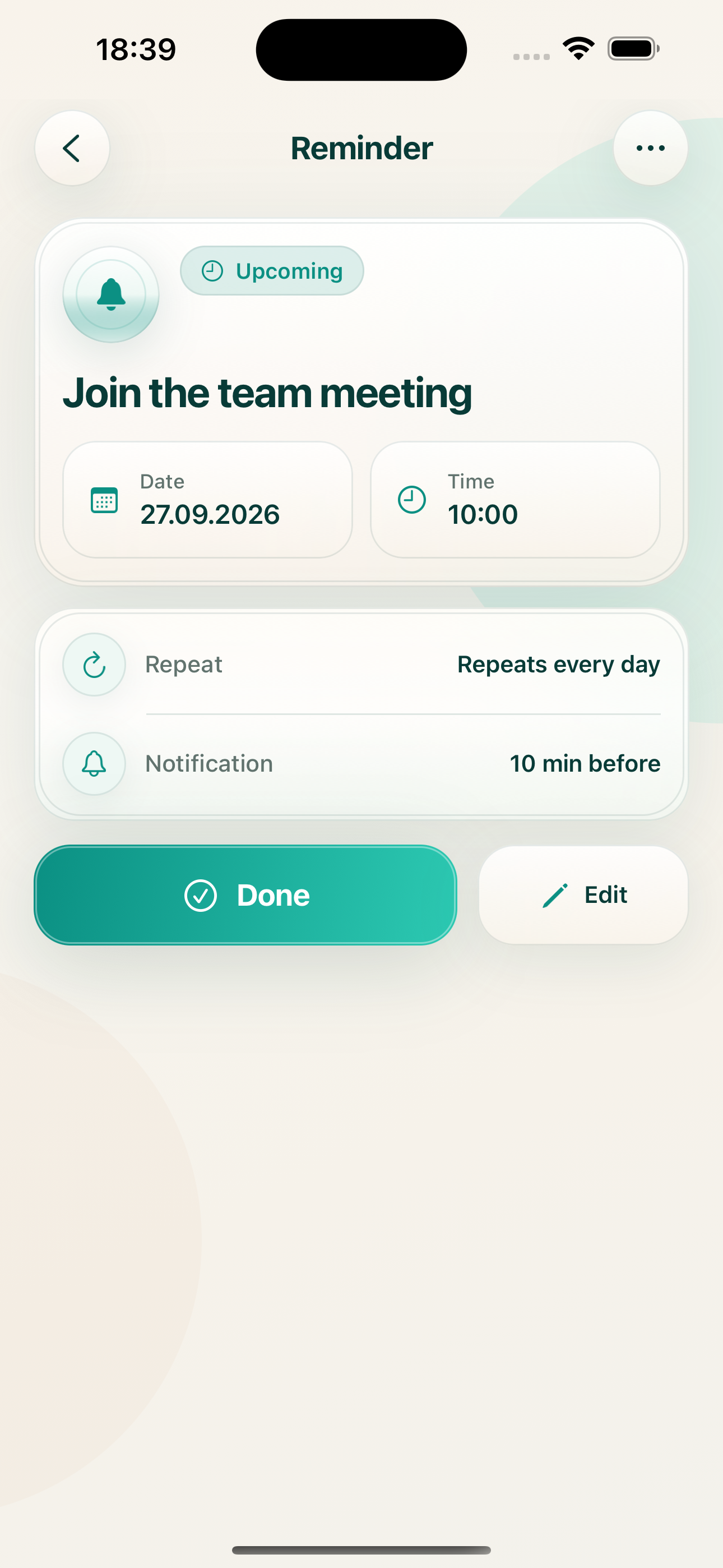 Yormio reminder details