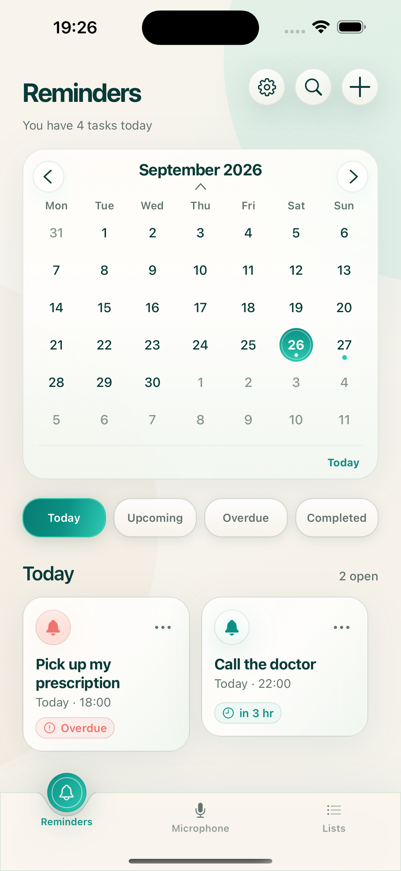 Yormio calendar reminders